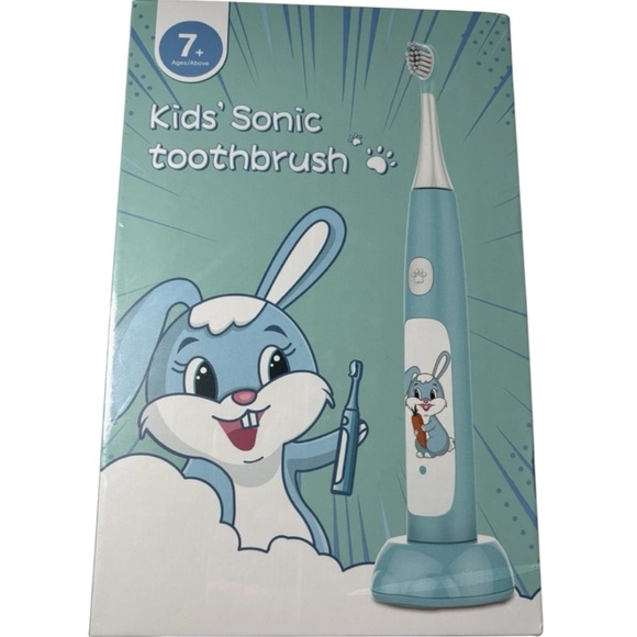 Kids Sonic Electric Toothbrush Bunny Design Waterproof Age 7+ - Picture 1 of 4